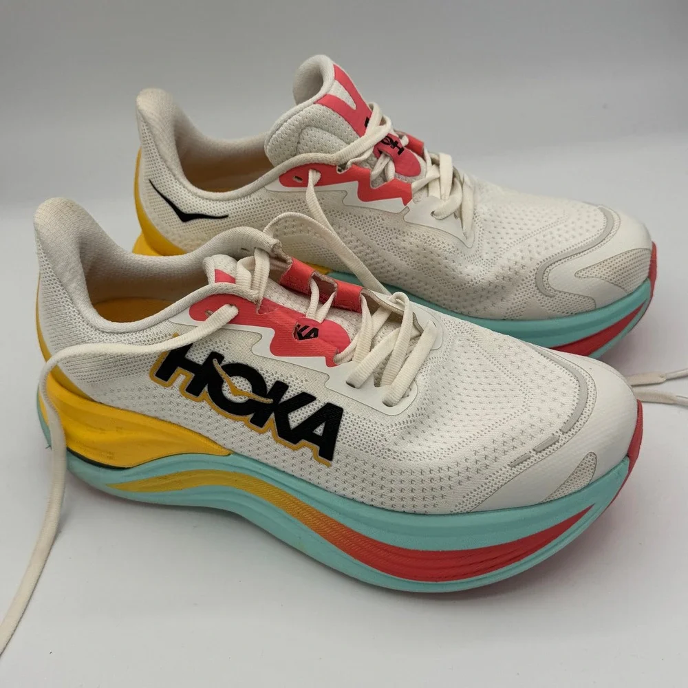 Hoka Skyward X Womens Running Shoes Blanc De Blanc Swimsuit Size 7.5B